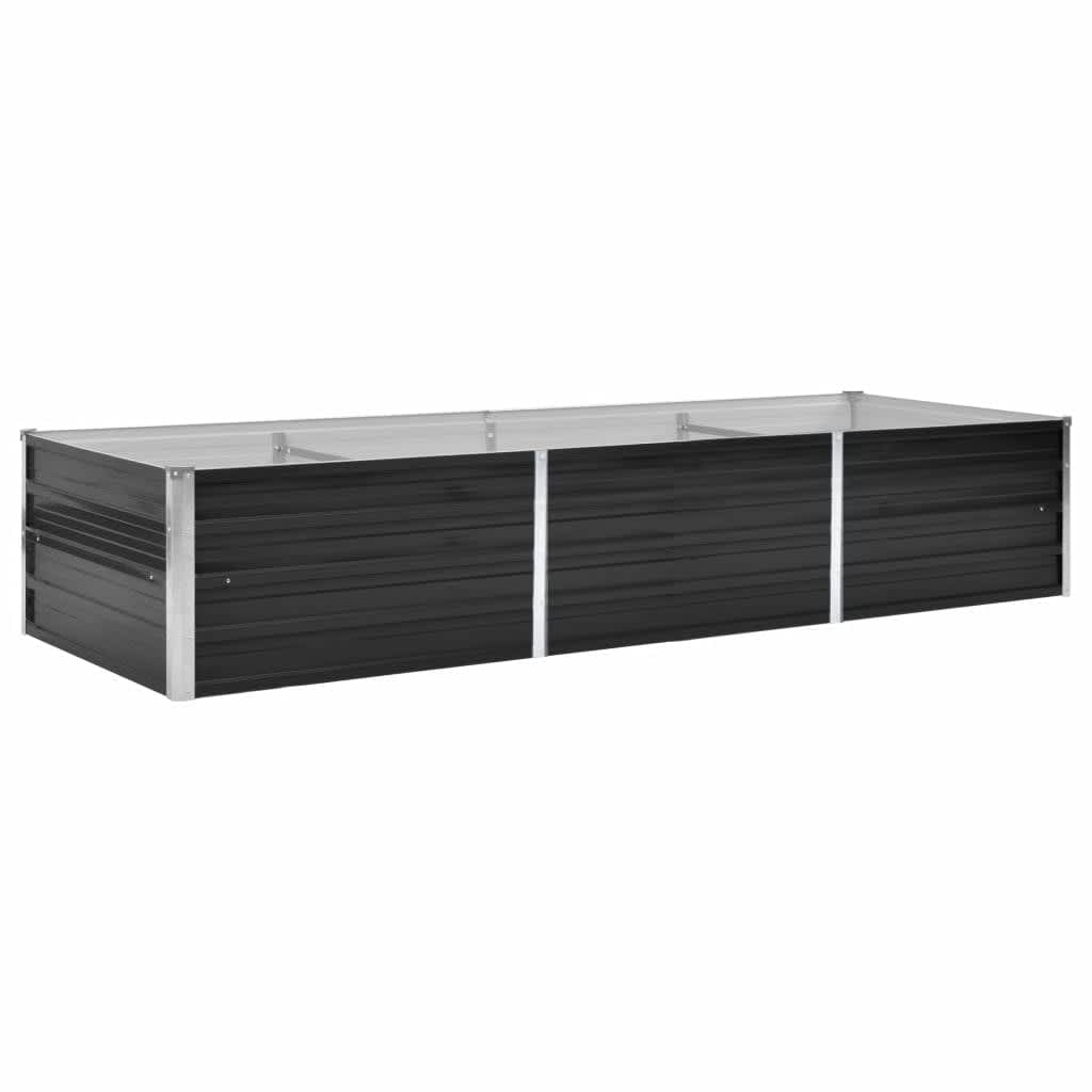 Vidaxl planter hævet 240x80x45 cm galvaniseret stål antracit