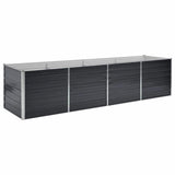 Vidaxl Planter surélevé 320x80x77 cm anthracite en acier galvanisé