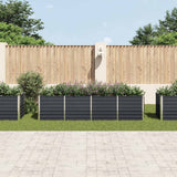 Vidaxl Planter surélevé 320x80x77 cm anthracite en acier galvanisé