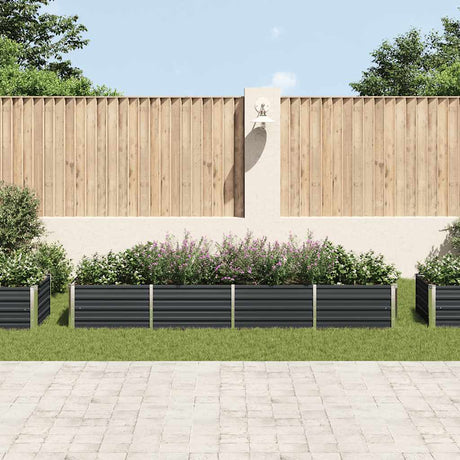 Planteur vidaxl inséré 320x80x45 cm anthracite en acier galvanisé