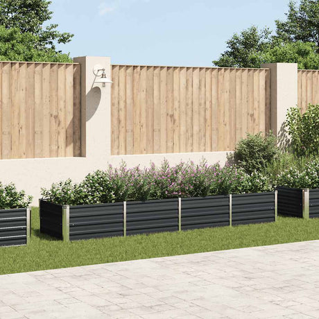 Planteur vidaxl inséré 320x80x45 cm anthracite en acier galvanisé