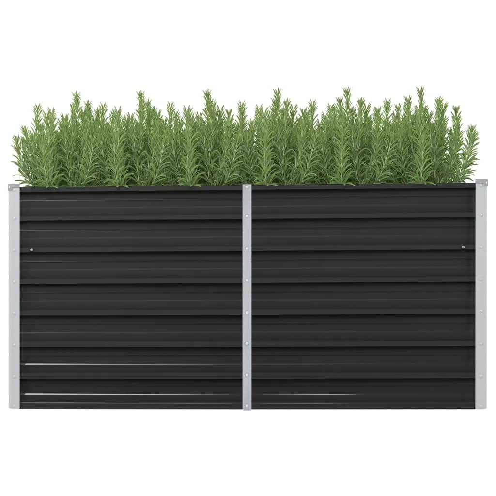 Vidaxl Planter raised 160x40x77 cm galvanized steel anthracite