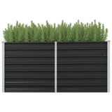 Vidaxl Planter raised 160x40x77 cm galvanized steel anthracite