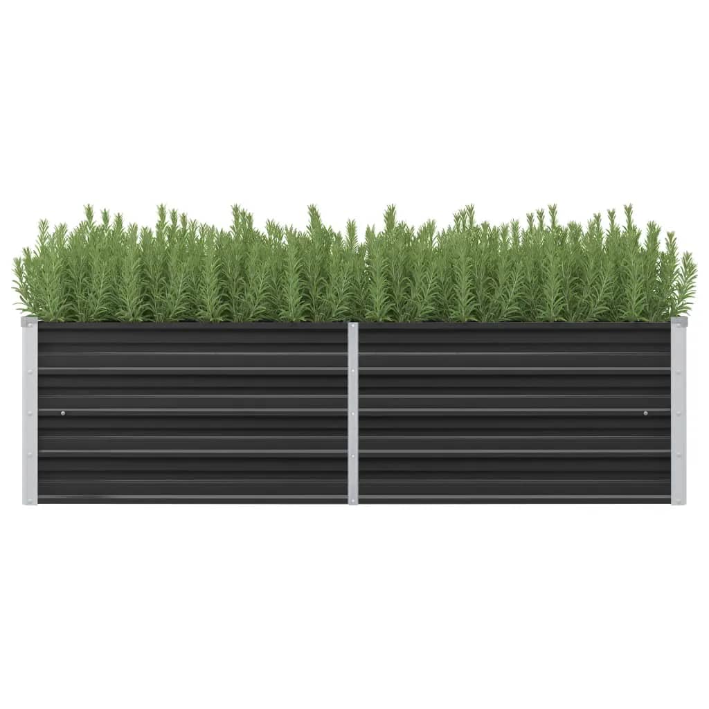 Vidaxl plantenbak verhoogd 160x40x45 cm gegalvaniseerd staal antraciet