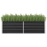 De Vidaxl Planter huet 160x4045 cm galvaniséiert Stol Anthracit