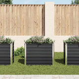 Vidaxl Planter surélevé 100x40x77 cm anthracite en acier galvanisé