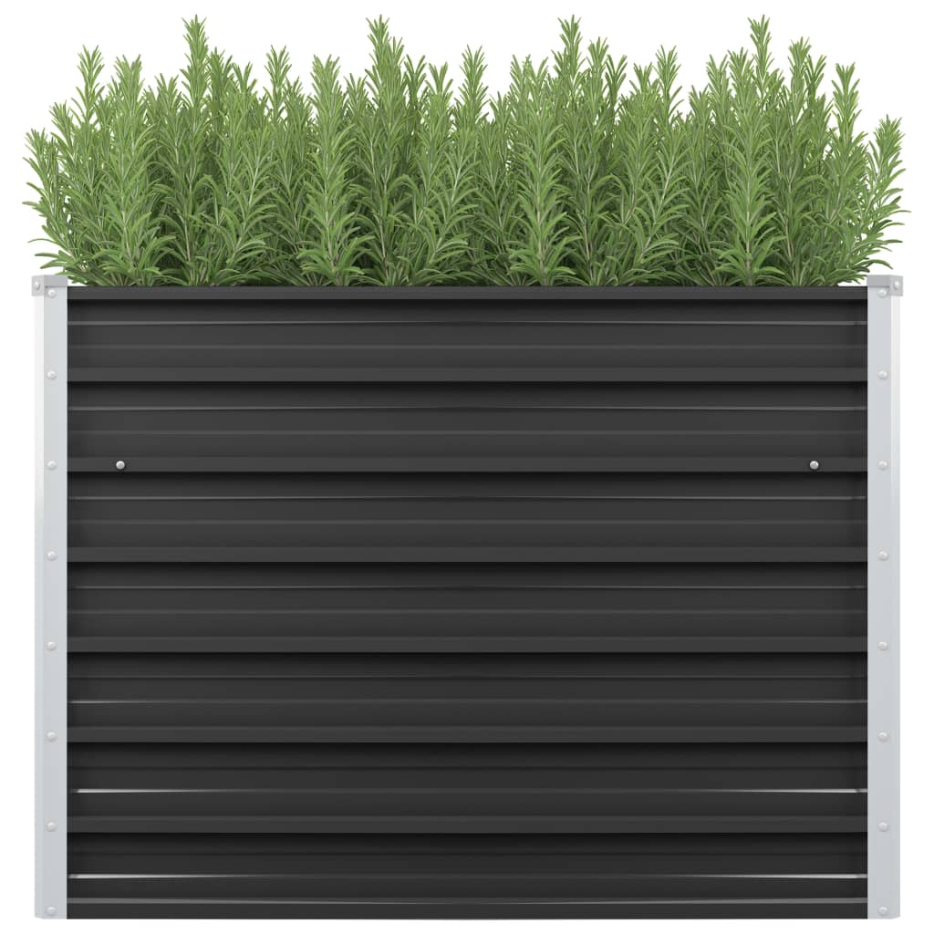 VidaXL Planter raised 100x40x77 cm galvanized steel anthracite