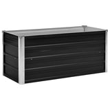 VidaXL Planter Insented 100x40x45 cm Galvanized Steel Anthracite