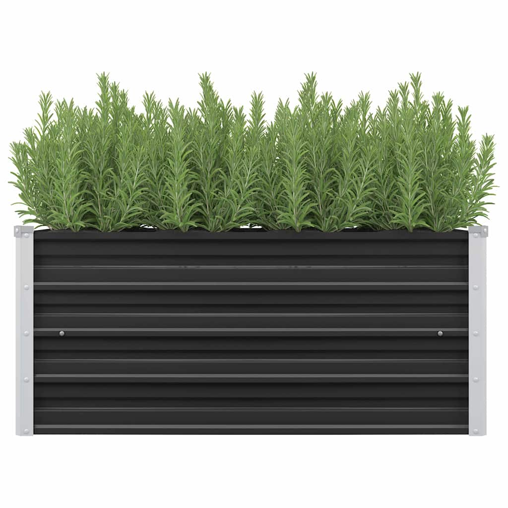 VidaXL Planter Insented 100x40x45 cm Galvanized Steel Anthracite