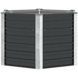 Vidaxl Planter surélevé 129x129x77cm anthracite en acier galvanisé