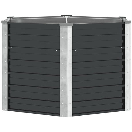 Vidaxl Planter surélevé 129x129x77cm anthracite en acier galvanisé