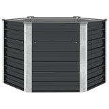 Vidaxl Planter surélevé 129x129x77cm anthracite en acier galvanisé