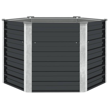 Vidaxl Planter surélevé 129x129x77cm anthracite en acier galvanisé