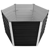 Vidaxl Planter zvedl 129x129x77cm galvanizovaný ocelový antracit