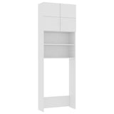 Vidaxl Washing Machine Cabinet 64x25.5x190 cm Bianco in legno elaborato