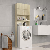 Vidaxl Washing Machine Cupboard 64x25.5x190 cm Forarbejdet træ Sonoma Oak -farvet