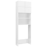 Szafka pralka Vidaxl 64x25.5x190 cm White Gloss White