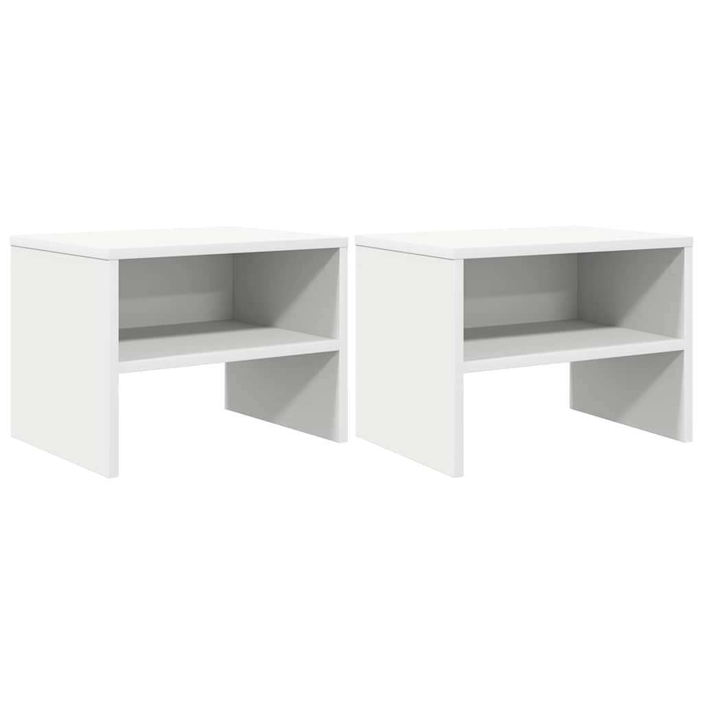 Vidaxl nachtkastjes 2 st 40x30x30 cm bewerkt hout wit
