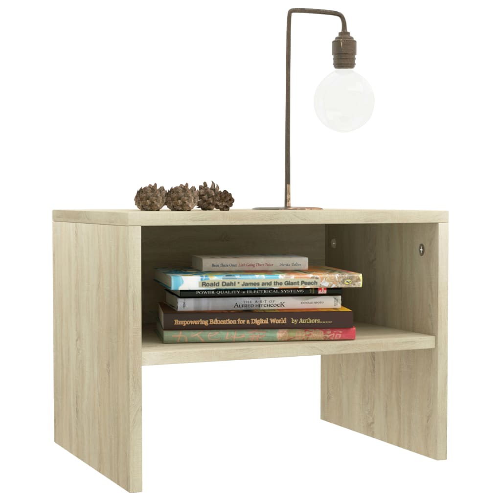 Vidaxl nachtkastjes 2 st 40x30x30 cm bewerkt hout sonoma eikenkleurig