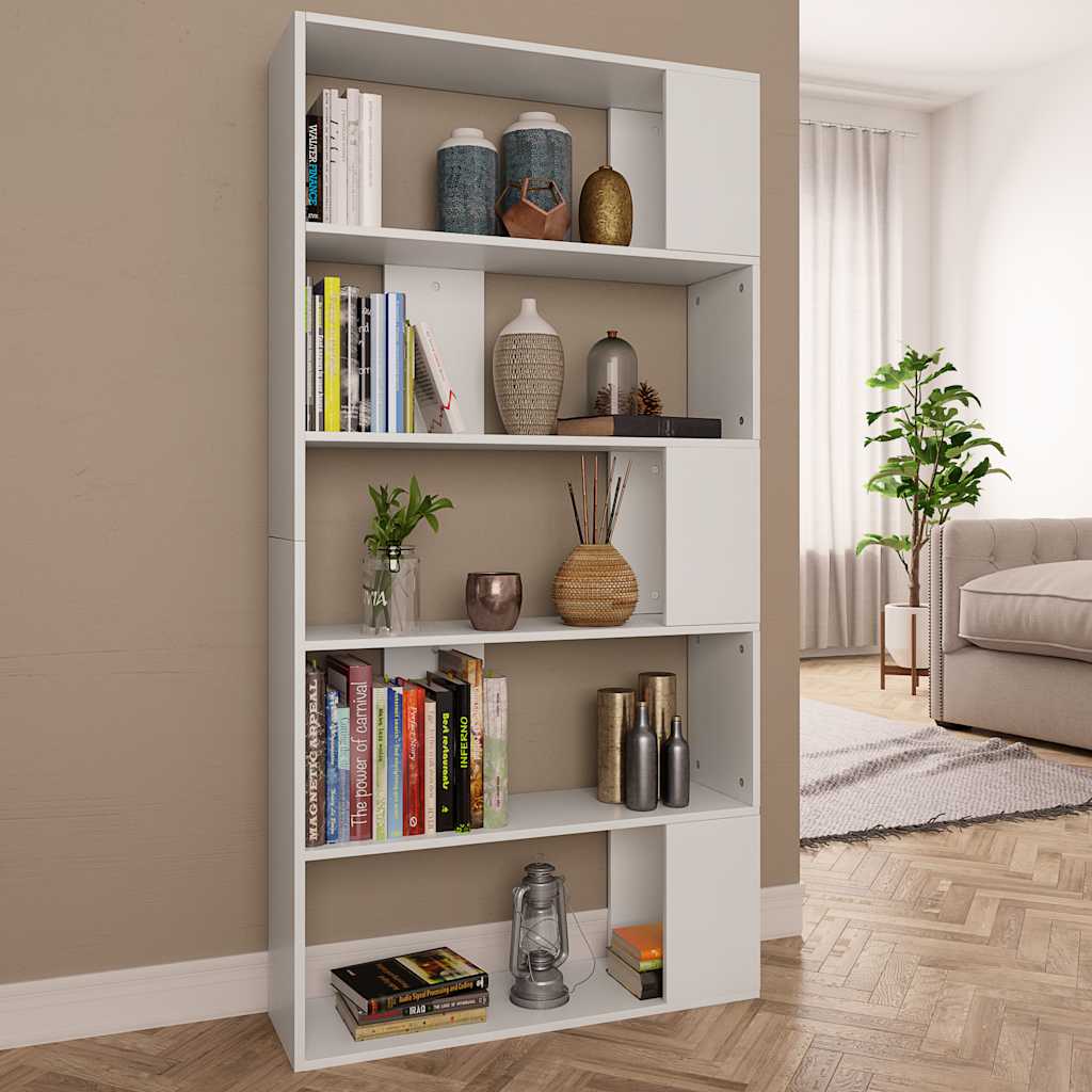 Vidaxl boekenkast kamerscherm 80x24x159 cm bewerkt hout wit