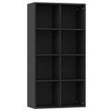 Vidaxl boekenkast dressoir 66x30x130 cm bewerkt hout zwart