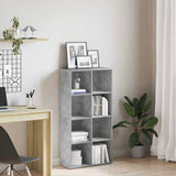 Vidaxl boekenkast dressoir 66x30x130 cm bewerkt hout betongrijs