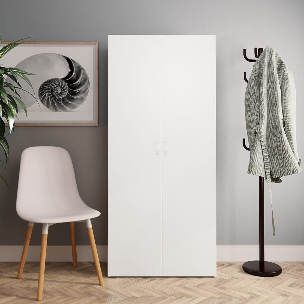 VidaXL shoe cabinet 80x35.5x180 cm processed wood white