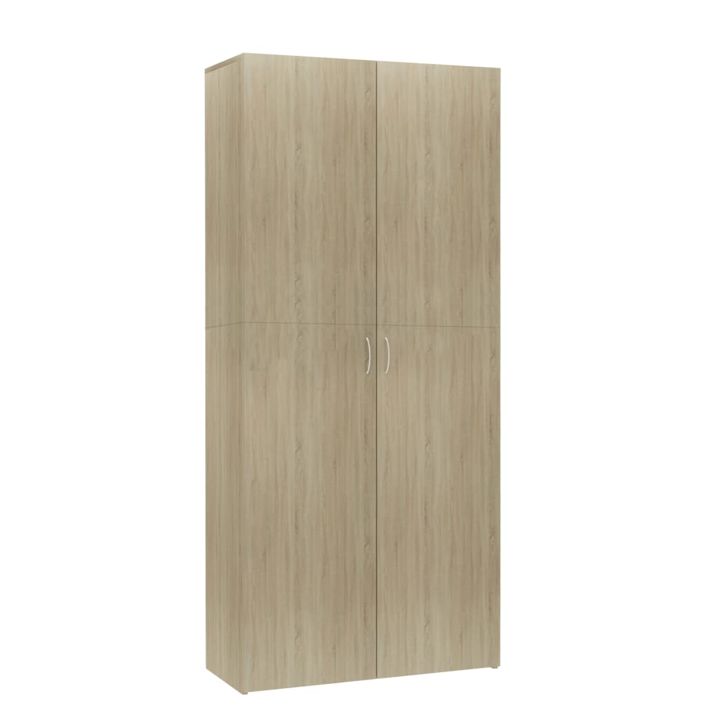 Omara za čevlje Vidaxl 80x35.5x180 cm Lastno lestvico Sonoma Oak obarvano