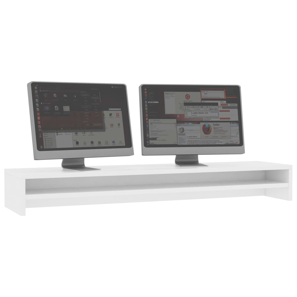 Vidaxl Monitor Standard 100x24x13 cm Behandlet trehvit