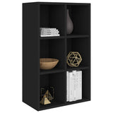 Vidaxl boekenkast dressoir 66x30x98 cm bewerkt hout zwart