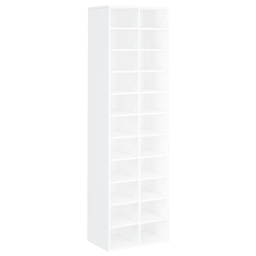 VidaXL Shoe cabinet 54x34x183 cm Processed Wood White