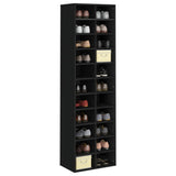 VidaXL shoe cabinet 54x34x183 cm Properted Wood Black