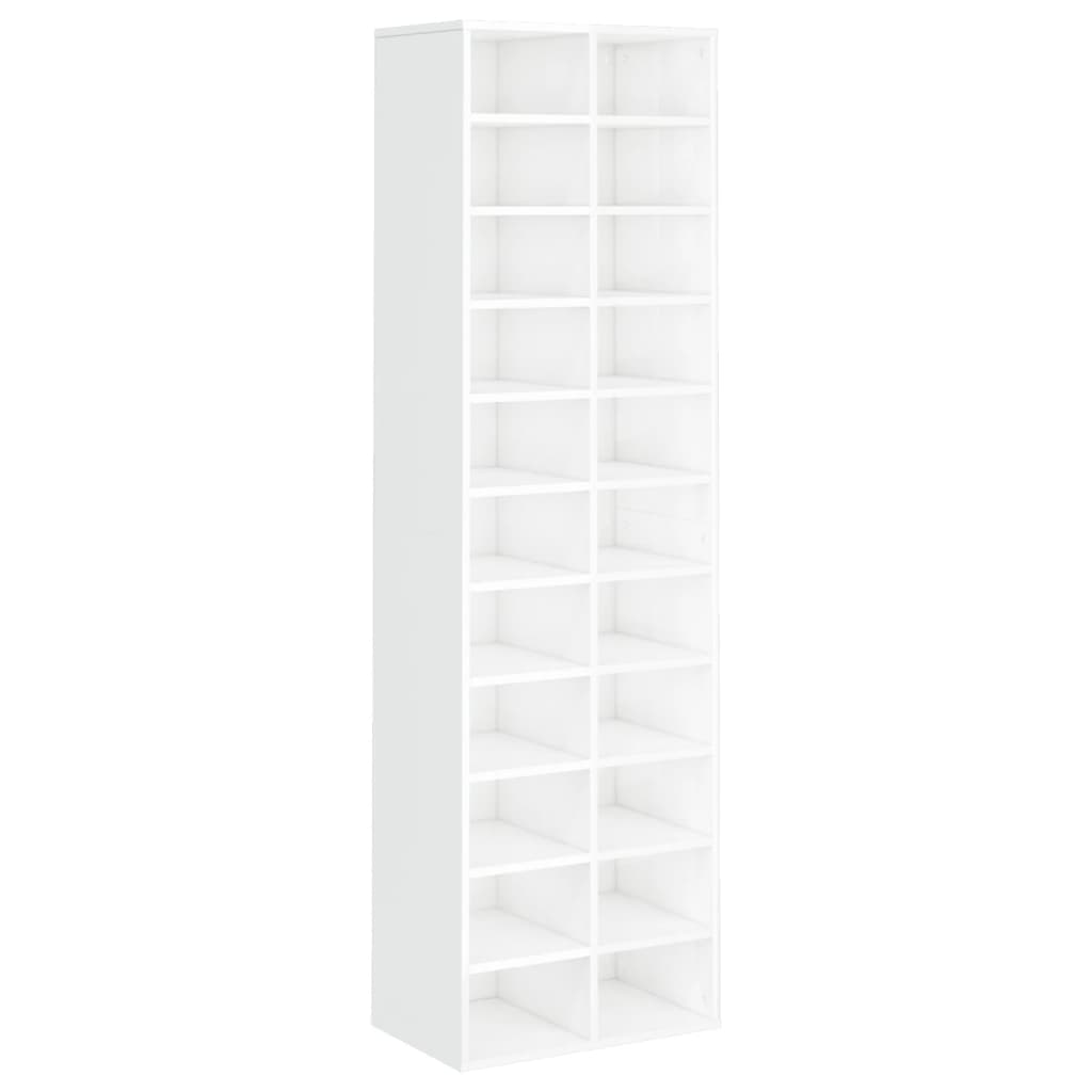 VidaXL shoe cabinet 54x34x183 cm chipboard high -gloss white