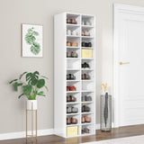 VidaXL shoe cabinet 54x34x183 cm chipboard high -gloss white