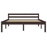 Vidaxl bedframe massief grenenhout donkerbruin 120x200 cm