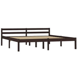 Vidaxl bedframe massief grenenhout donkerbruin 160x200 cm
