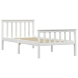 Vidaxl bedframe massief grenenhout wit 100x200 cm