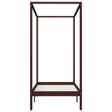 Vidaxl hemelbedframe massief grenenhout donkerbruin 100x200 cm