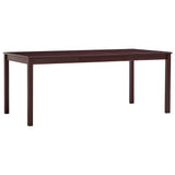 Vidaxl eettafel 180x90x73 cm grenenhout donkerbruin