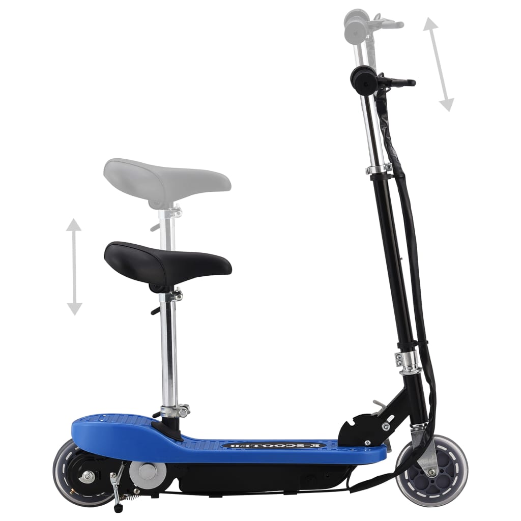 Vidaxl step elektrisch met zitje 120 w blauw