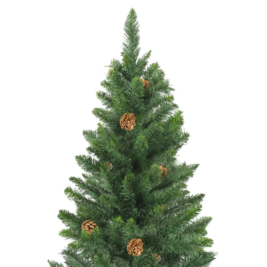 Vidaxl Kunstkerstboom med tallkottar 210 cm grön