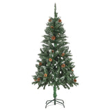 Vidaxl Kunstkerstboom con conos de pino y brillo blanco de 150 cm