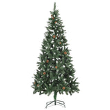 Vidaxl Kunstkerstboom with pine cones and white glitter 210 cm