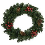 Vidaxl Couronnes de Noël 2 ST avec décoration 45 cm vert