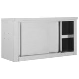 Szafka ścienna Vidaxl Kitchen z przesuwnymi drzwiami 90x40x50 cm ze stali nierdzewnej