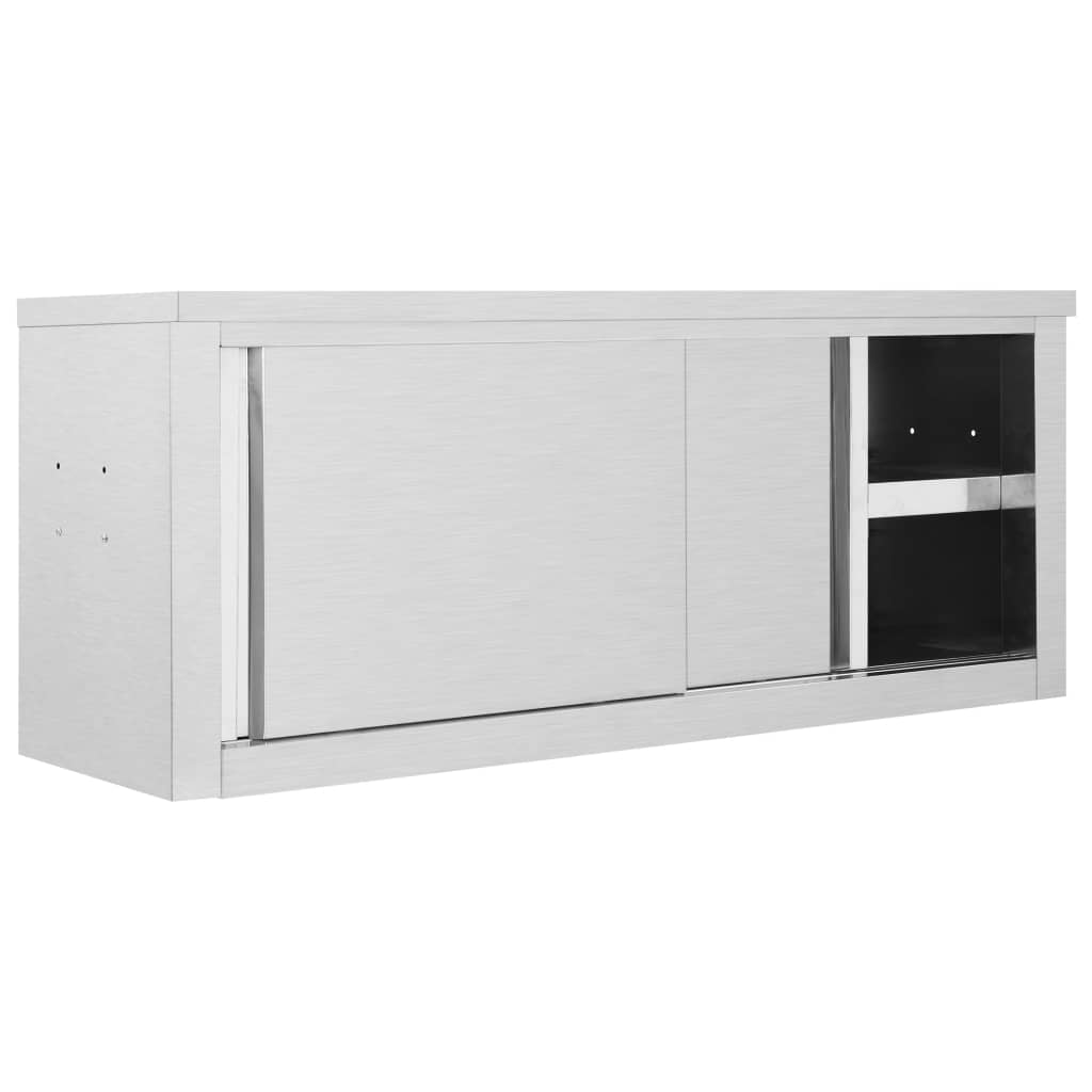 Szafka ścienna Vidaxl Kitchen z przesuwnymi drzwiami 120x40x50 cm ze stali nierdzewnej