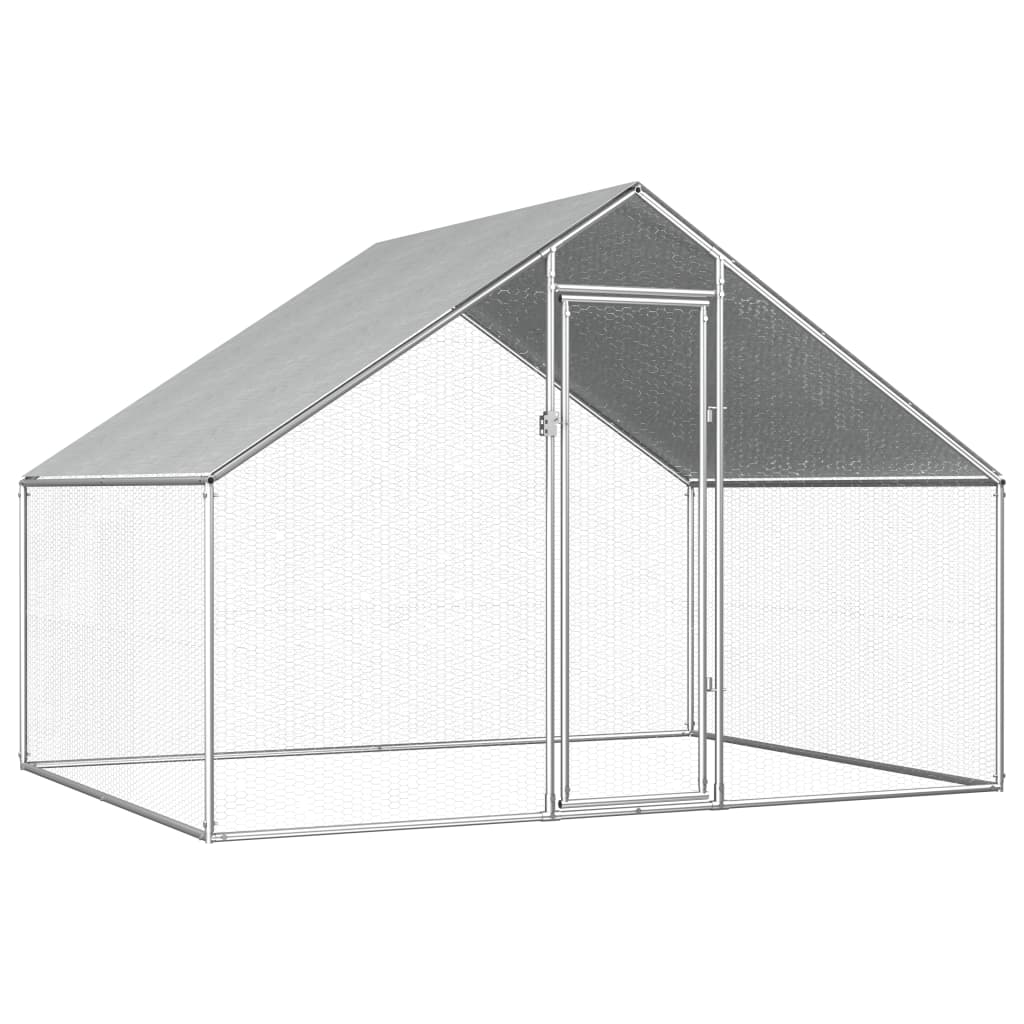 Vidaxl Chicken Coop 2.75x2x1,92 m Galvanisé Acier