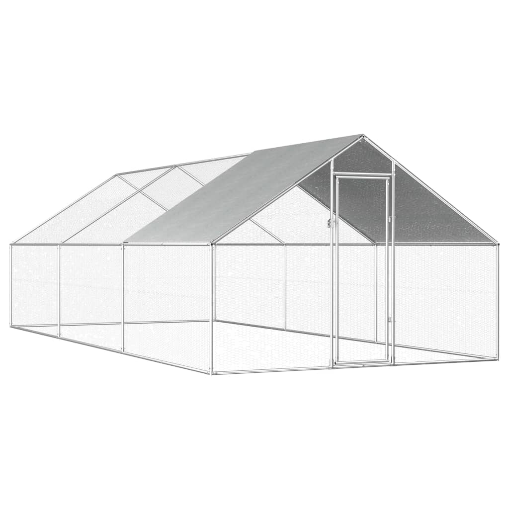 Vidaxl Chicken Coop 2.75x6x1.92 M galvanisert stål