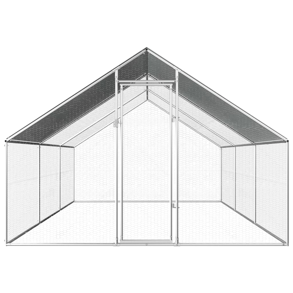 Vidaxl Chicken Coop 2.75x6x1.92 M galvanisert stål