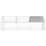 Vidaxl Chicken Coop 2.75x6x1.92 m Acciaio zincato